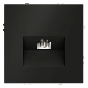 Розетка компьютерная 1-м СП S70 RJ45 кат.6 механизм черн. матов. Voltum VLS060108