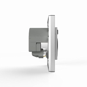 Розетка 1-м СП Pixel IP20 с заземл. с 2-мя заряд. устр. USB тип A+C механизм алюм. TOKOV ELECTRIC TKE-PX-R1U2AC-C03