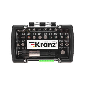 Набор бит с магнитным держателем пластиковый кейс 32 шт Kranz KR-92-0464