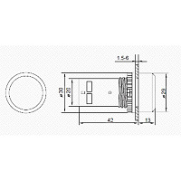 Кнопка EB22 возвратная зел. NO+NC 300В Rexant 36-5531