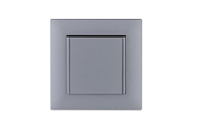 Розетка 1-м с крышкой Karea RIZZ STAR с заземл. сер. Makel 88065029