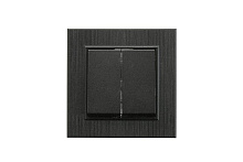 Выключатель 2-клав. Karea LINE STAR чер. Makel 86054003