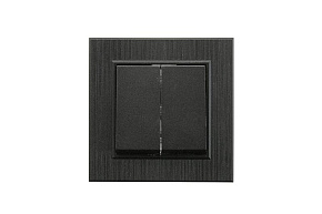 Выключатель 2-клав. Karea LINE STAR чер. Makel 86054003