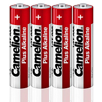 Элемент питания алкалиновый AAA/LR03 1.5В Plus Alkaline LR03-SP4 (уп.4шт) Camelion 12553