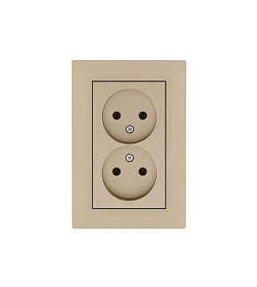Розетка 2-я Karea RIZZ без заземл. крем Makel 88010017