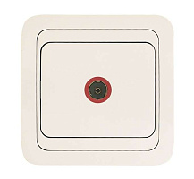 Розетка телевизионная TV 1-м СП Mimoza 16А IP20 бел./бел. Makel 12007