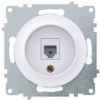 Розетка компьютерная 1-м СП Florence RJ45 кат.5E механизм бел. (1E20701300) OneKeyElectro 2172770