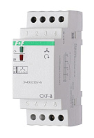 Реле контроля наличия; асимметрии и чередования фаз CKF-B (монтаж на DIN-рейке 35мм; задержка отключения 3-5с; 3х400/230В+N 2А 1Z) F&F EA04.002.002
