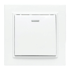 Выключатель 1-кл. СП Минск 10А IP20 с индикатором бел. Basic EKF ERV10-121-10