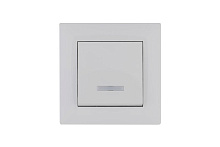 Выключатель 1-клав. с подсветкой Karea RIZZ бел. Makel 88001021