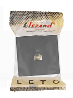 Розетка компьютерная 1-мест. RJ45 LETO черн. бархат LEZARD 752-4200-139