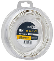 Трубка термоусадочная ТТУ нг-LS 12/6 бел. (уп.2м) IEK UDR12-012-006-002-K01-T