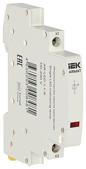 Лампа индикаторная одинарная LED 110-230В AC красн. ARMAT IEK AR-LED-1-1-R