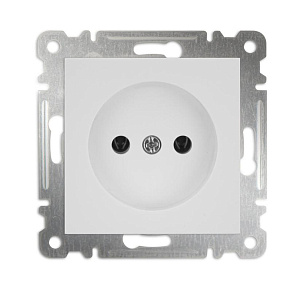 Розетка 1-м СП Karea 10А IP20 без заземл. механизм бел. Makel 57001022