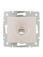 Розетка компьютерная 1-м СП Karina RJ45 механизм жемчуж./бел. перламутр. LEZARD 707-3088-139