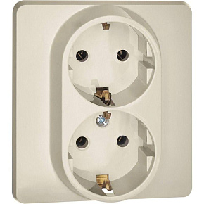 Розетка Inspiria 16А 250В 2х2P+E немецк. стандарт сл. кость IEK 673751