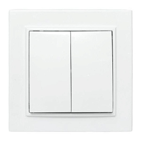 Выключатель 2-кл. СП Минск 10А IP20 бел. Basic EKF ERV10-023-10