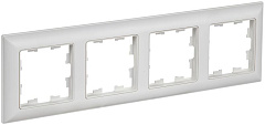 Рамка 4-м BRITE РУ-4-БрАБ арктич. бел./бел. IEK BR-M42-12-K91