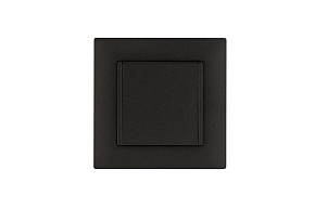 Розетка 1-м с крышкой Karea RIZZ STAR с заземл. дым. металлик Makel 88050029