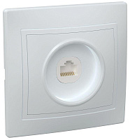 Розетка компьютерная 1-м СП Кварта РК10-КБ IP20 бел. GENERICA EKK10-K01-DM