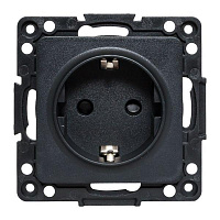 Розетка 1-м СП Стокгольм 16А с заземл. защ. шторки винтов. клеммы механизм черн. PROxima EKF EZR16-028-20