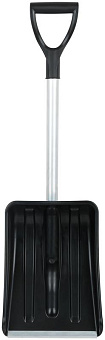 Лопата для уборки снега "Актив-Авто" 365х260х900мм укороченный съемный алюм. черенок; пластик. 68106