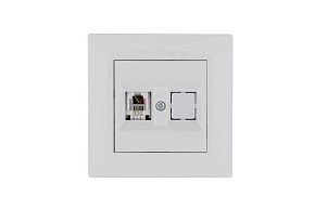 Розетка компьютерная CAT 5+гнездо Karea RIZZ бел. Makel 88001035