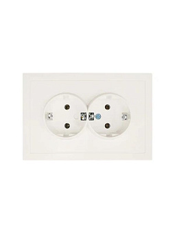 Розетка 2-мест. с/з СП ZIMA IP20 16А ПБТ безвинт. зажим слон. кость LEZARD 704-9000-127BQC