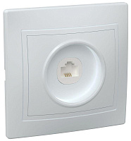 Розетка телефонная 1-м СП Кварта РТ10-КБ IP20 бел. GENERICA ETK10-K01-DM