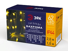 Гирлянда светодиодная "Бахрома" 2мх1м 62LED 24В  IP44( без трансформатора  Б0041911) тепл. свет ЭРА Б0041907
