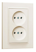Розетка 2-м СП Karea 10А IP20 б/з крем. Makel 56010017