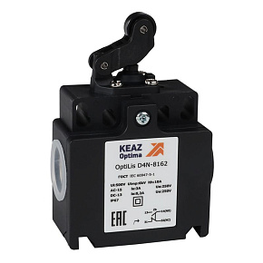 Выключатель концевой OptiLiS D4N-8162 рычаг роликовый горизонтальное перемещение EN 50047 XCKT2121P16 КЭАЗ 365316