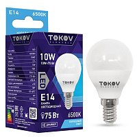 Лампа светодиодная 10Вт G45 6500К Е14 176-264В TOKOV ELECTRIC TKE-G45-E14-10-6.5K