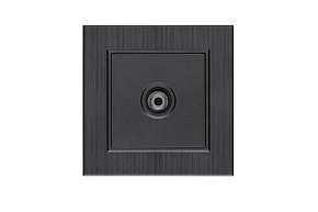 Розетка TV проходная Karea LINE STAR дым. металлик Makel 86050007