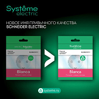 Розетка 2-м СП Blanca 16А IP20 250В с заземл. защ. шторки молоч. SE BLNRS001122