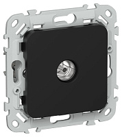 Розетка телевизионная проходная СП FLITE РТВм-1-1-2-ФлЧ тип M экранир. механизм черн. IEK FI-A13-P-K02