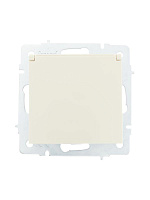 Розетка 1-м СП Vesna с заземл. с крышкой ПБТ механизм кремов. LEZARD 742-0388-123B